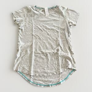 Ivivva By Lululemon Girls Gray Short Sleeve Athletic Activewear T-shirt Size 8